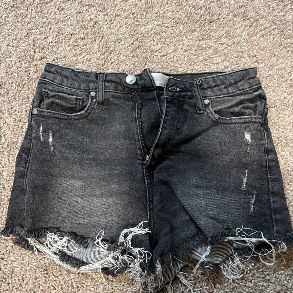 RSQ Charcoal Frayed Jean Shorts